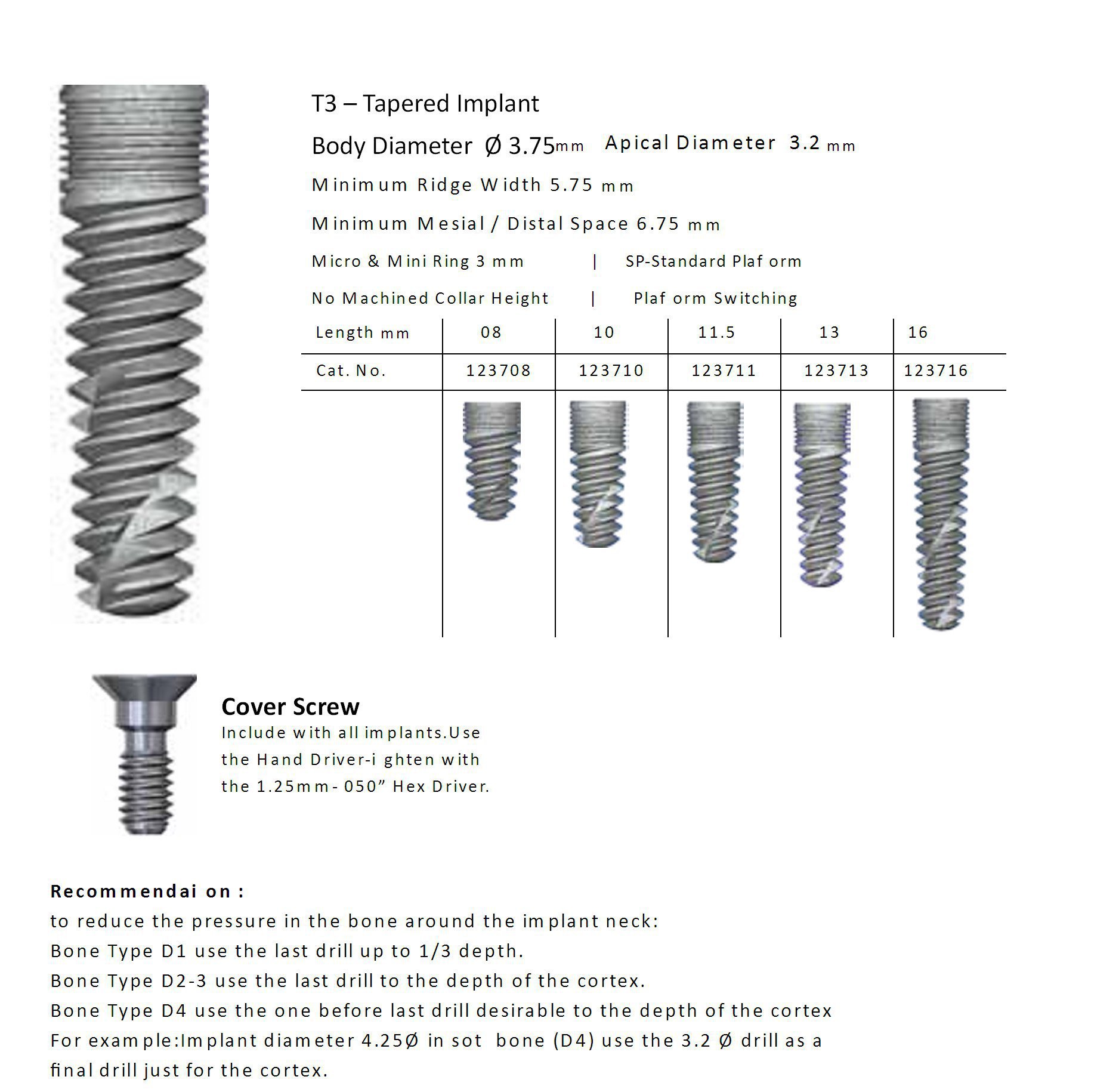 Dentalis Bio Solution T3 Dental Implant SpotImplant