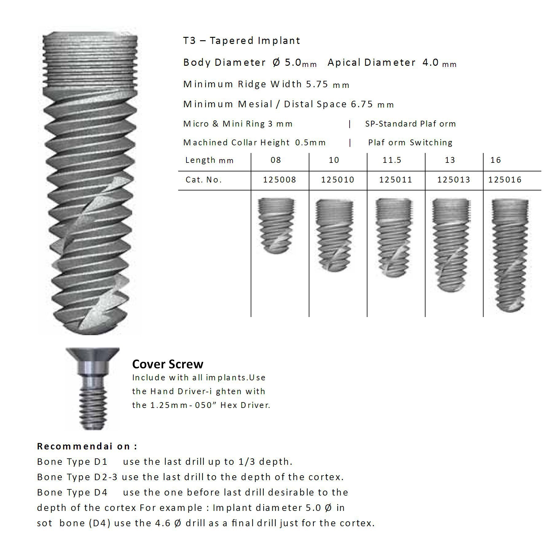 Dentalis Bio Solution T3 Dental Implant SpotImplant
