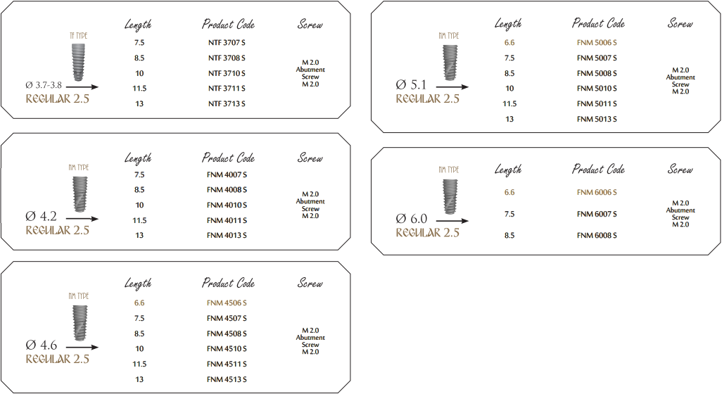 NTA Implant Regular Dental Implant SpotImplant