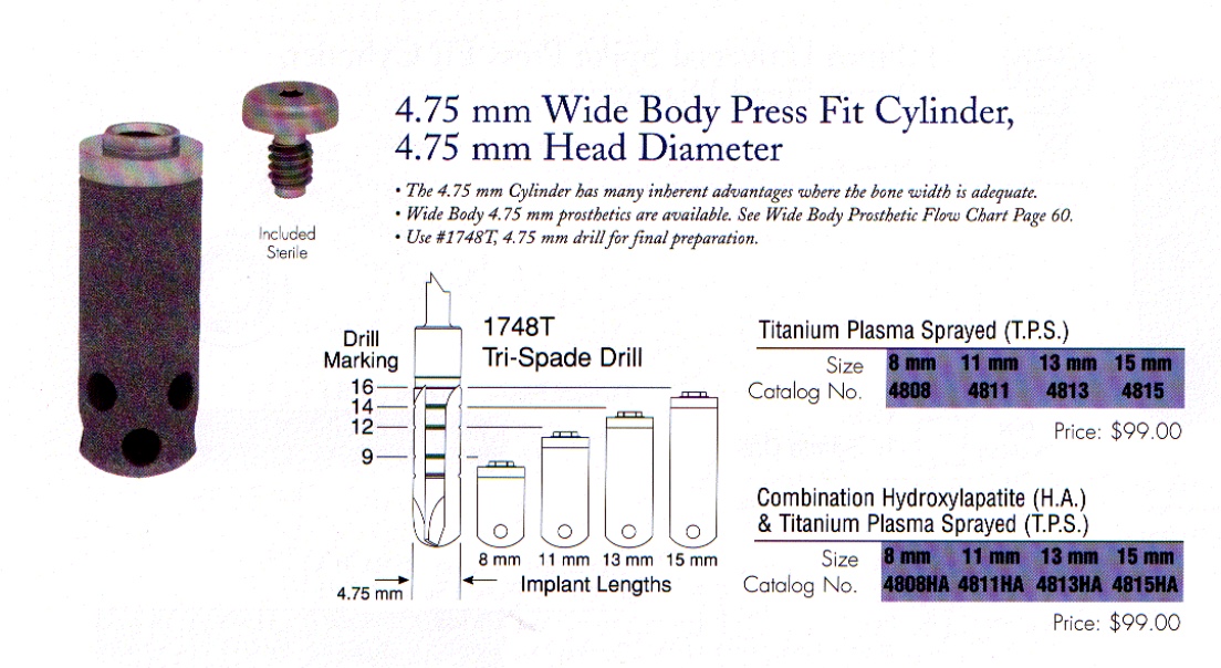 IMTEC Press Fit Cylinder Dental Implant SpotImplant