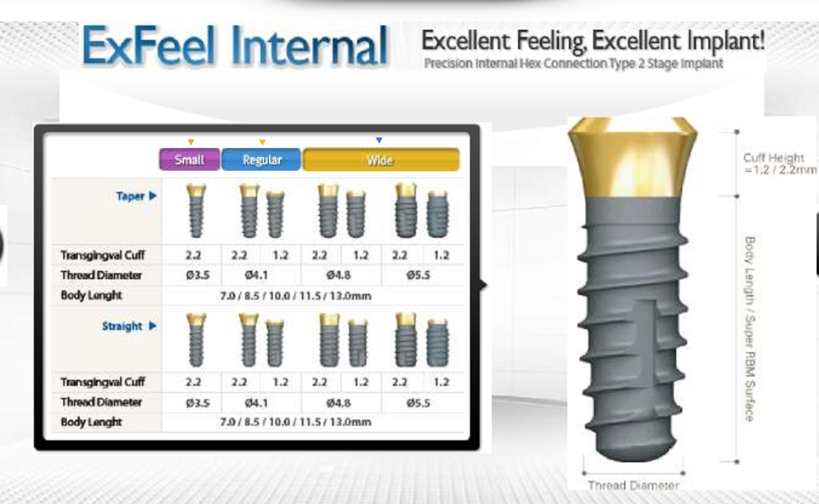 Megagen ExFeel Internal Straight Dental Implant | SpotImplant