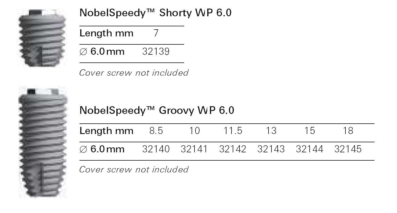 Nobel Biocare NobelSpeedy Groovy Implant dentaire SpotImplant