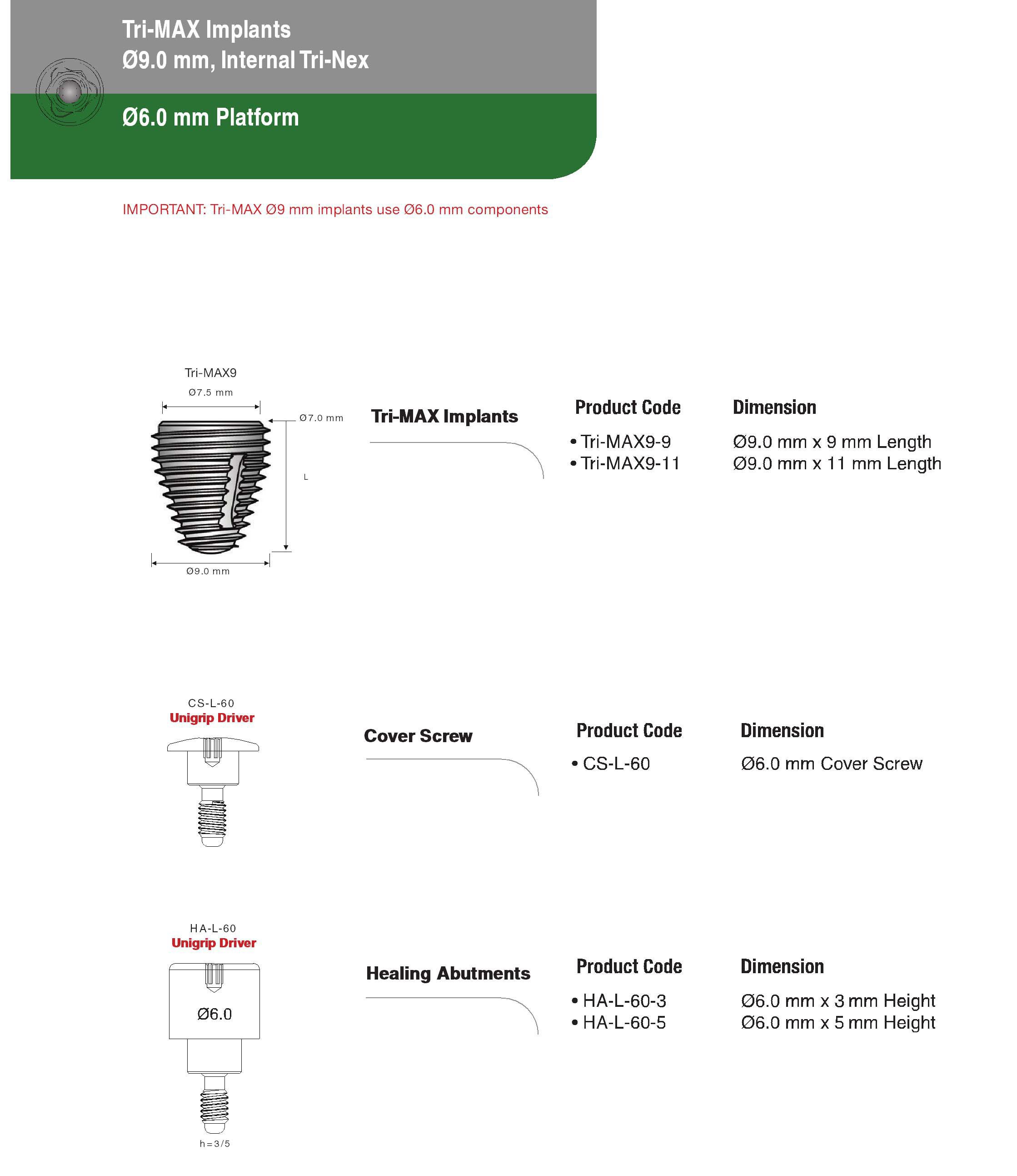 Southern Implants TriNex TriMAX Implant dentaire SpotImplant